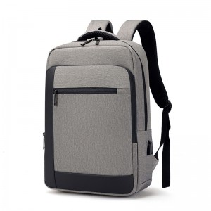 OMASKA Podróżny plecak na laptopa z ładowarką USB 15,6 cala, czarna torba na komputer #BLH8205