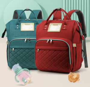 OMASKA Fashion ຄວາມຈຸຂະຫນາດໃຫຍ່ Bolsa de mama de moda Mommy Baby bed 3 in 1 Diaper Bag Backpack #HS2021
