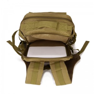 25 ລິດ tactical ຂະຫນາດນ້ອຍ backpack ສີ່ຫຼ່ຽມມົນ backpack ການເດີນທາງນອກ backpack ຂີ່ໂຈມຕີກະເປົ໋າກະດາດຄອມພິວເຕີ