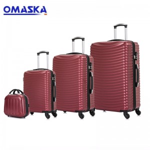 OMASKA 2021 ໃຫມ່ 4pcs ຊຸດ ABS hard case 021# spinner ສີ່ລໍ້ trolley luggage sets eminent