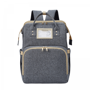 OMASKA कस्टम वाटरप्रूफ बड़ी क्षमता वाला डायपर बैग फोल्डेबल बेबी बेड ट्रैवल मॉमी डायपर बैग बैकपैक #HS2083 के लिए