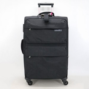 OMASKA 2021 classic waterproof nylon double zipper trolley set 4pcs luggage set