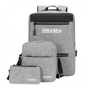 OMASKA कस्टम लोगो OEM SKA031 3 PCS सेट बैकपैक फैक्टरी सीधे थोक अच्छी गुणवत्ता चीन बैकपैक