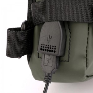 OMASKA CHINA SLING ჩანთა მიმწოდებელი HS1100-11 CUSTOMIZE LOGO OEM საბითუმო USB დამტენი მამაკაცის ჩანთა