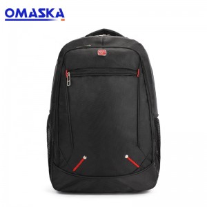 OMASKA कस्टम होलसेल नई डिज़ाइन हॉट सेलिंग सस्ता 1680D नायलॉन पुरुष महिला ब्लैक बिजनेस ट्रैवलिंग लैपटॉप बैक पैक स्कूल बैग बैकपैक बैग