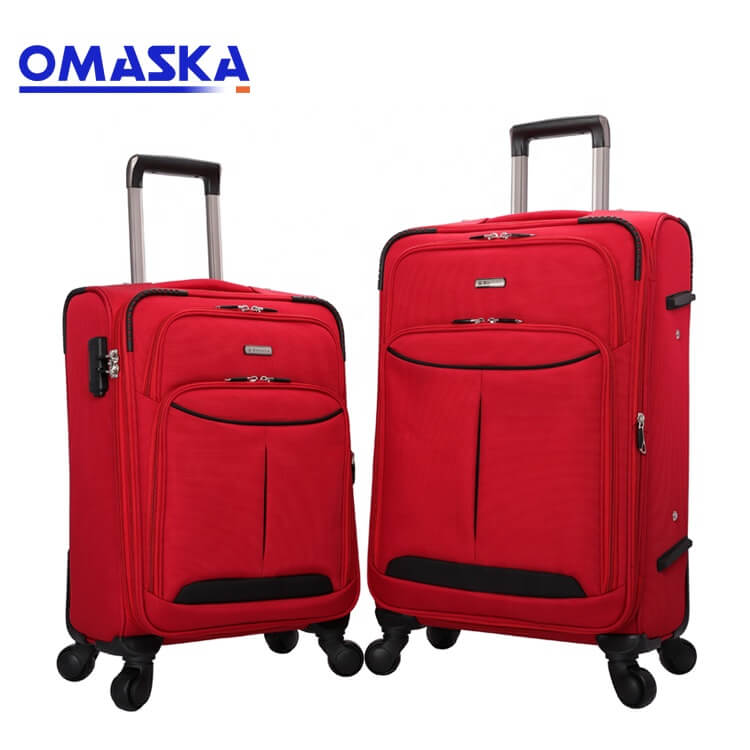 Tani cennik walizek na kółkach - nowy projekt OMASKA Baigou Factory 20 24 28 cali 4 koła Niestandardowy nylon 3-częściowy zestaw Wózek podróżny na kółkach Miękki bagaż – Omaska