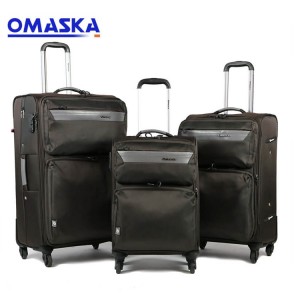 2020 OMASKA Zestaw 3 sztuk 20″24″28″ dobrej jakości miękkie walizki podróżne na bagaż