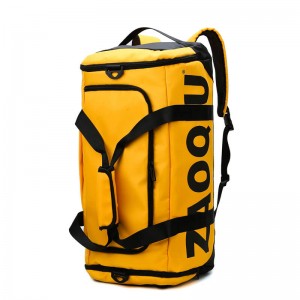 OMASKA 380 ຕ່ໍາສຸດ Moq Gym bag Custom High Quality Waterproof Polyester ຖົງເດີນທາງກິລາທີ່ມີຊ່ອງໃສ່ເກີບ