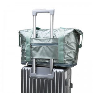 OMASKA 388# કસ્ટમ લોગો વોટરપ્રૂફ જિમ ડફેલ બેગ ટ્રોલી બાર બેલ્ટ સાથે