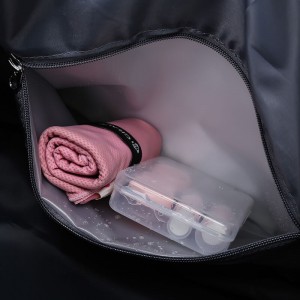 OMASKA 388# કસ્ટમ લોગો વોટરપ્રૂફ જિમ ડફેલ બેગ જૂતાના પાઉચ સાથે (19)