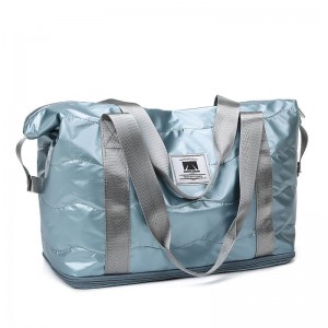 OMASKA 388# કસ્ટમ લોગો વોટરપ્રૂફ જિમ ડફેલ બેગ ટ્રોલી બાર બેલ્ટ સાથે