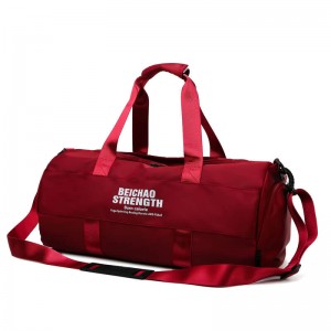 OMASKA 9B47 હોલસેલ પ્રમોશનલ મેન નાયલોન કસ્ટમ લોગો ફિટનેસ સ્પોર્ટ્સ જિમ બેગ કસ્ટમ પ્રિન્ટ સાથે સ્પોર્ટ્સ બેગ