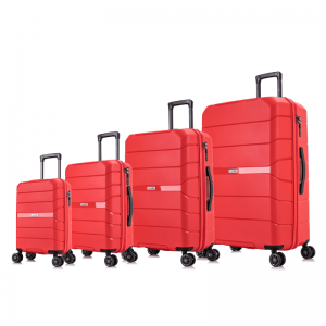 PP Luggage 4PCS SET 18 20 24 28 DOUBLE WHEEL CHINA FACTORYR ຂາຍສົ່ງ Trolley PP Luggage