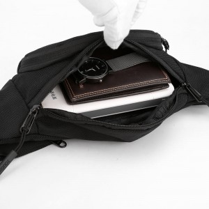 ઓમાસ્કા કમર બેગ ફેક્ટરી કસ્ટમાઇઝ લોગો OEM ODM HS819 હોલસેલ વોટરપ્રૂફ સિમ્પલ ડિઝાઇન કમર બેગ 2021