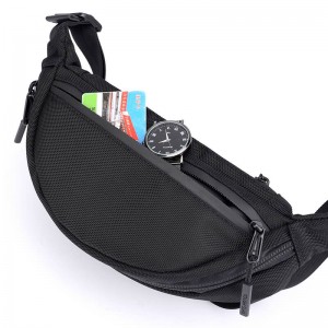 OMASKA WAIST BAG MANUFACTURE HOT SELLING  HS828 WATERPROOF SIMPLE DESIGN FASHION TREND WAIST BAG FOR MEN