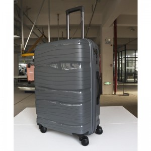 PP Luggage 3 PCS SET 21 25 29 INCH DOUBLE WHEEL ZIPPER Matching CHINA NINGBO Factory ຂາຍສົ່ງ PP SuitCASE