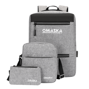ओमास्का कस्टमाइज़ लोगो ओईएम SKA031 3 पीसीएस सेट बैकपैक फैक्टरी सीधे थोक में अच्छी गुणवत्ता वाला चीन बैकपैक