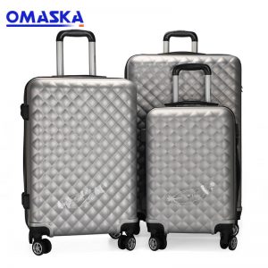 OMASKA CHINA factory hot selling wholesale 3PCS set 20″24″28″ hard Abs Luggage