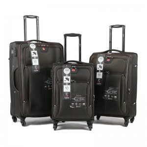 OMASKA सूटकेस सामान 2020 नया 3 पीस सेट सॉफ्ट नायलॉन स्पिनर सूटकेस सेट
