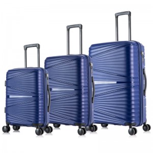OMASKA 3PCS PP Luggage ZIPPER PIPING Matching Double Wheel 20 24 28 INCH CHINA PP Luggage