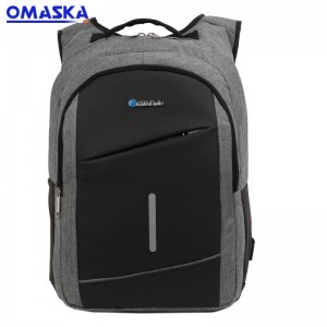 Targi Kantońskie OMASKA, wodoodporny, męski plecak na laptopa z USB i nylonową tkaniną