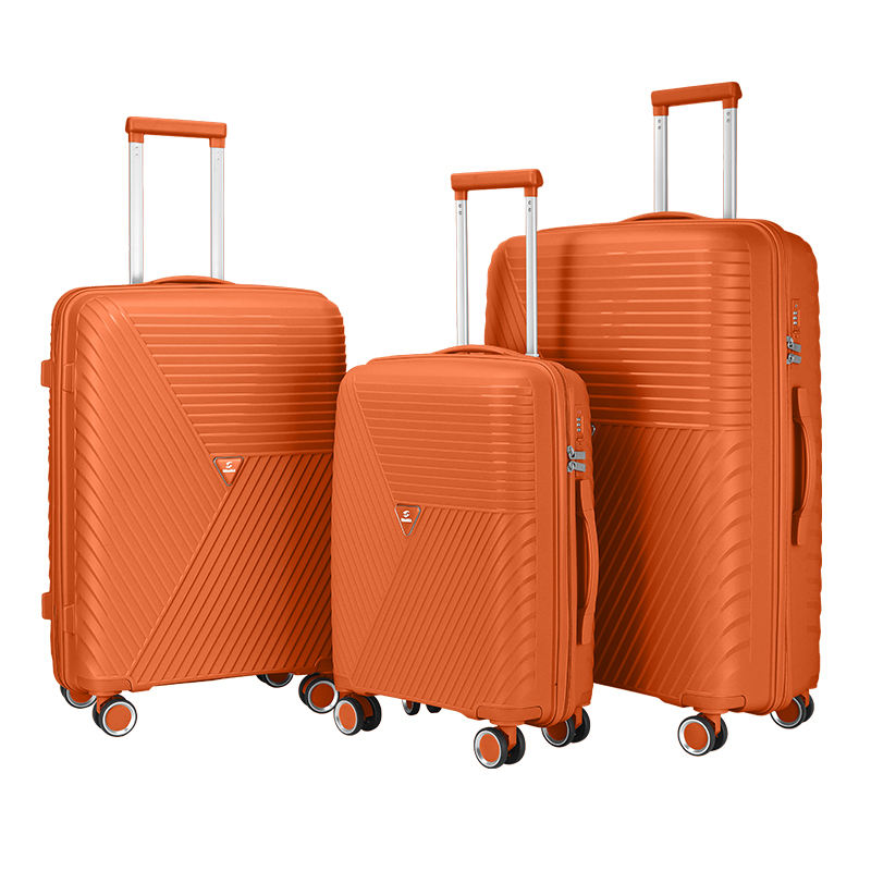 PP Trolley Bags 4 Wheels 20 24 28 Inch Travel Suitcase Case 3 Piece Set PP Luggage Sets