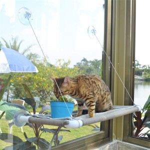 Vairumtirdzniecība kaķu logu šūpuļtīklā uzmontēta kaķu loga asari iekštelpu kaķiem