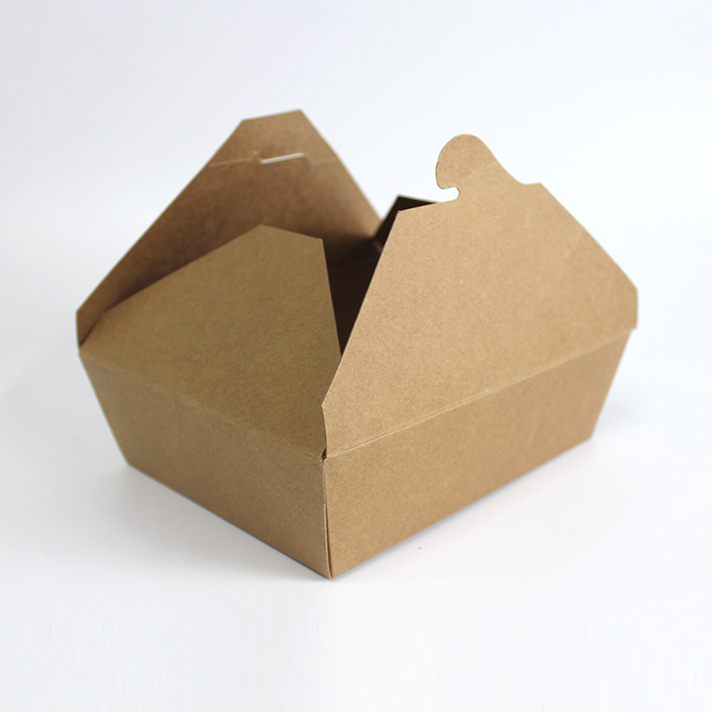 Mabokose a Pampiri a Takeout Lunch Box Setshelo sa Lijo se Lahloang Kraft Paper Box |TUOBO
