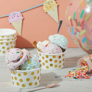 Polka Dot Paper Ice Cream Cups N'ogbe |Tuobo