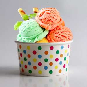 Polka Dot Paper Ice Cream Makapu Yogulitsa |Tuobo