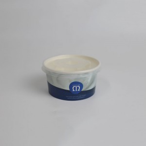 4 oz Paper Ice Cream Makapu okhala ndi Lids - Factory Custom |Tuobo