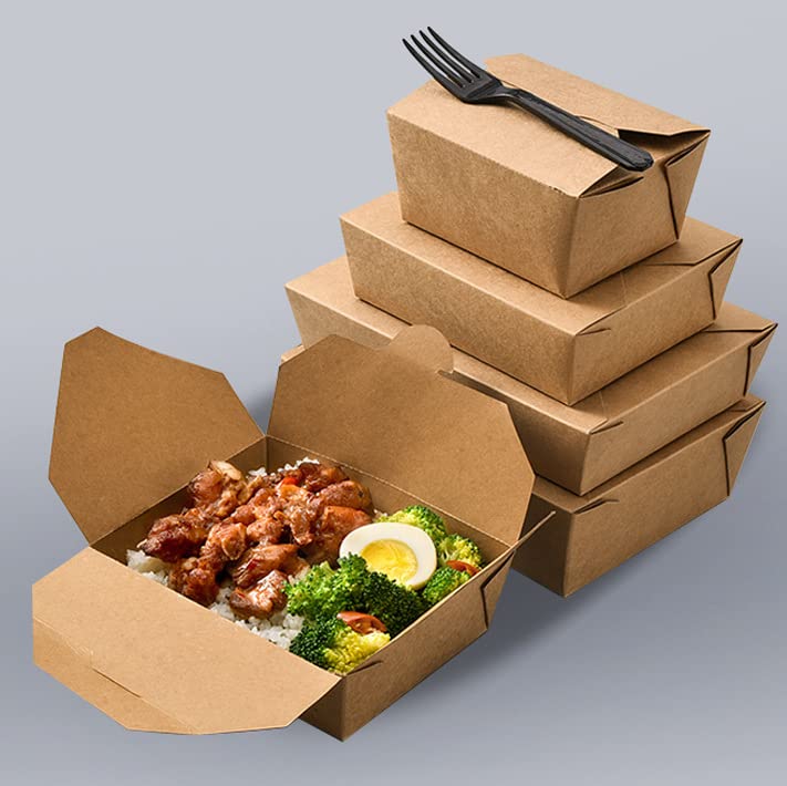 Кутии за храна с пиле Хартиена кутия за изнасяне Контейнер Закуски Кутия за храна за обяд |Представено изображение на TUOBO