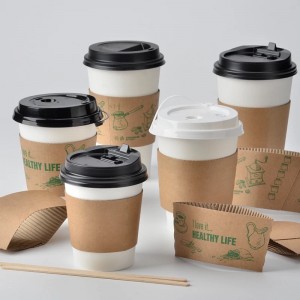 Хартиени чаши за кафе в серия с капацитет 8-24oz |Туобо
