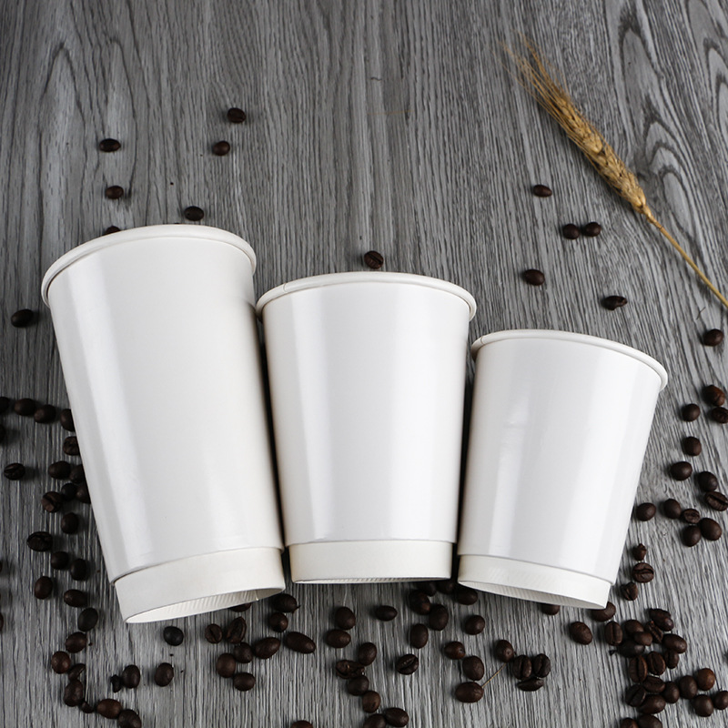 Бяла хартиена чаша за кафе на едро и по поръчка |Представено изображение на Tuobo