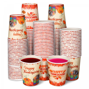 Празнични хартиени чаши за кафе Персонализирани отпечатани коледни и новогодишни чаши за Деня на благодарността |Туобо