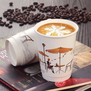 रिसाइकल करने योग्य पेपर कॉफ़ी कप कस्टम मुद्रित टिकाऊ बल्क कप |तुओबो