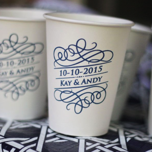 Хартиени чаши за кафе за сватба Персонализирани хартиени чаши за еднократна употреба |Туобо