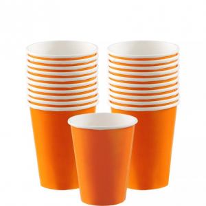 Оранжеви хартиени чаши за кафе Персонализирани хартиени чаши |Туобо
