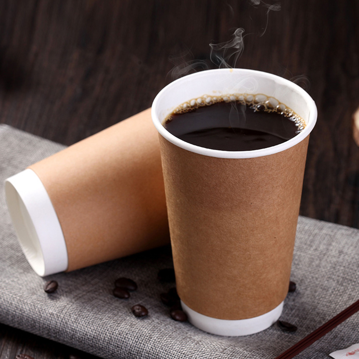 Tasses à café en papier peint épais personnalisées