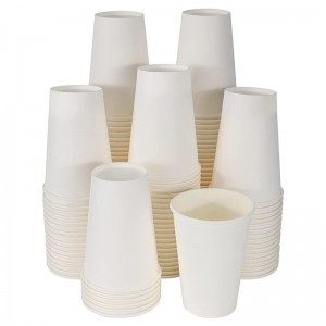 Paprasti balti popieriniai kavos puodeliai Custom |Tuobo