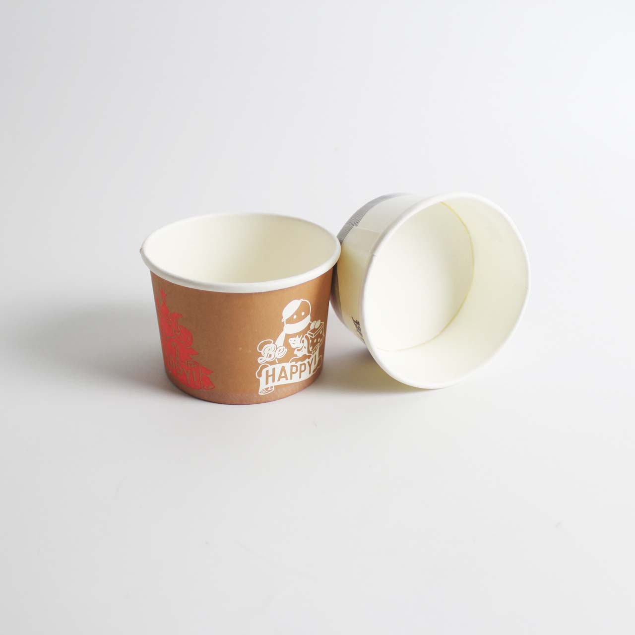 Мини чаши за сладолед Хартиени чаши с персонализиран печат 3 унции 4 унции