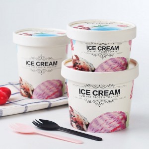 Paper Ice Cream Cups with Lids Custom | Tuobo