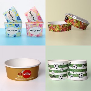 पुनर्चक्रण योग्य आइसक्रीम कप कस्टम मुद्रित पर्यावरण-अनुकूल कप कम्पोस्टेबल बायोडिग्री...