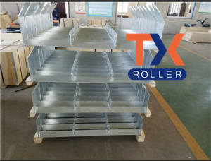 Rodillo transportador galvanizado, marco galvanizado y rodillo de acero vendidos a Tailandia en enero de 2019