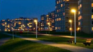 Bruges hovedsageligt på motorveje, hovedveje, skyway, bygade, fortov og plads, skole, boligområde, park og andre steder, der har brug for udendørs belysning.