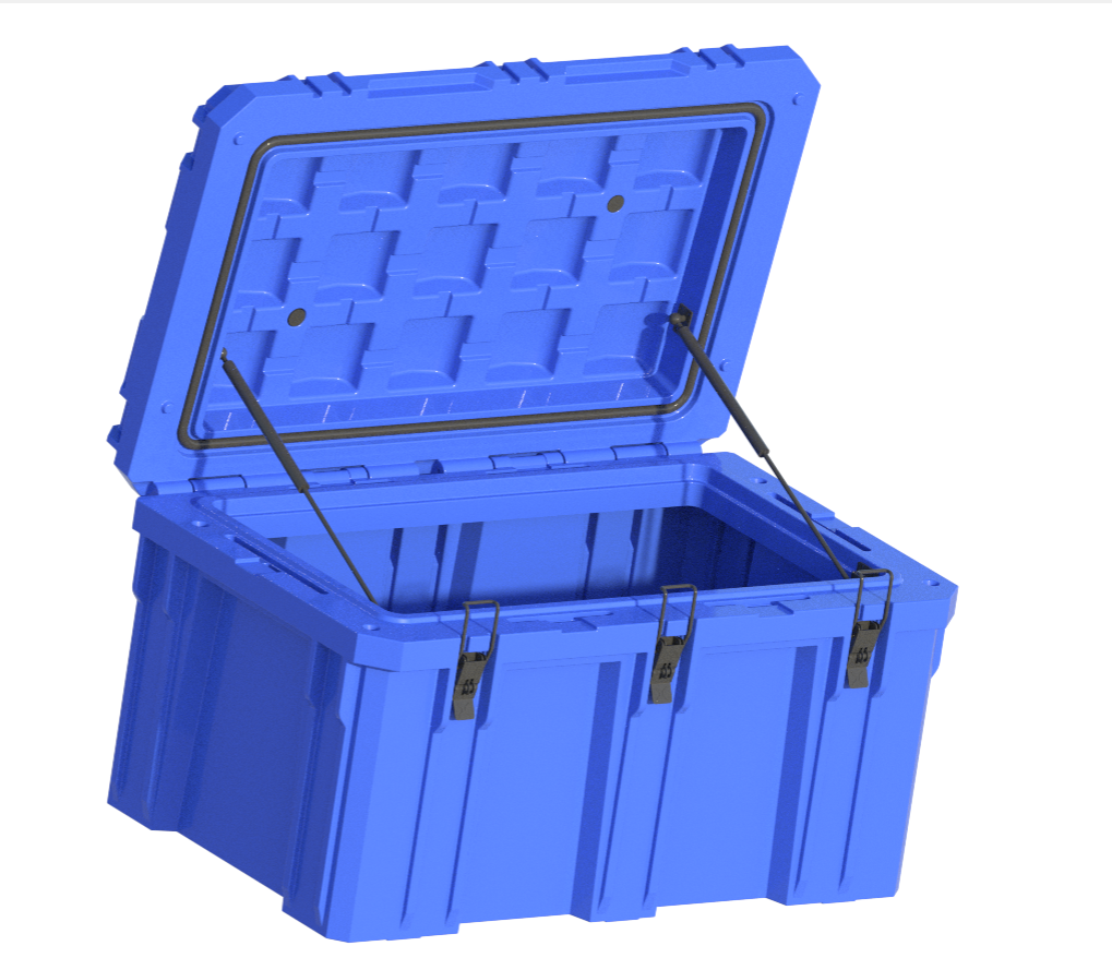 Чврста кутија за алате са ротационим калупом за складиштење комплета алата на отвореном. Могућност снабдевања Истакнута слика