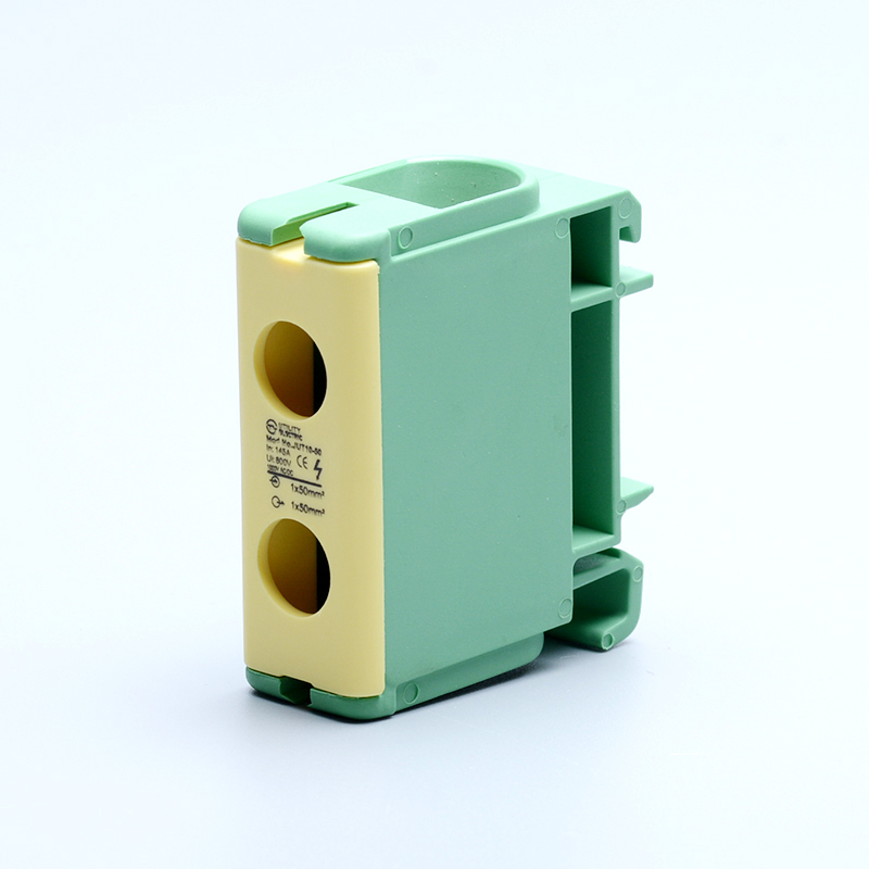 JUT10-50 DIN sínre szerelhető sorkapcsok egypólusú elosztó nagyáramú sorkapcsok 16-50 mm2