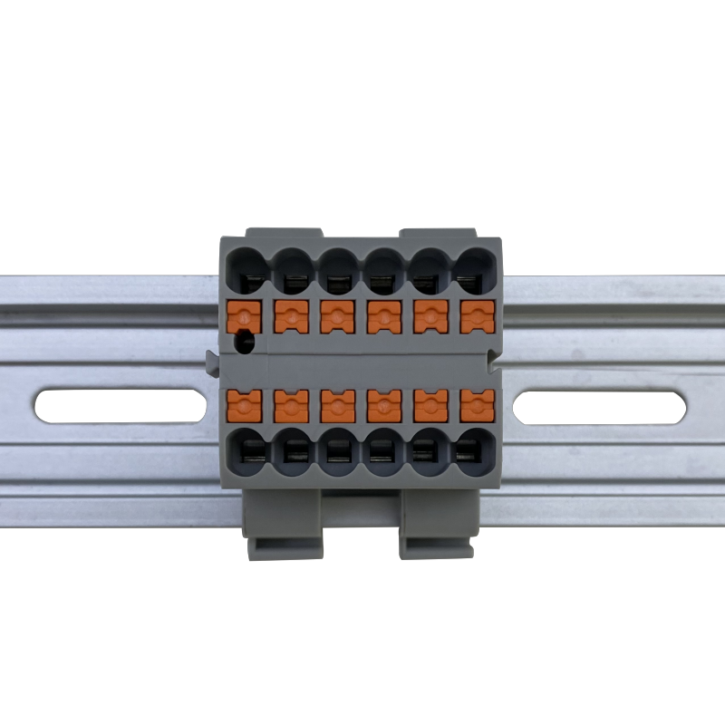 JUT15-12X2.5-F (Mòdul de connectors de cable ràpid de niló universal, gir de carril Din al bloc de terminals de distribució)
