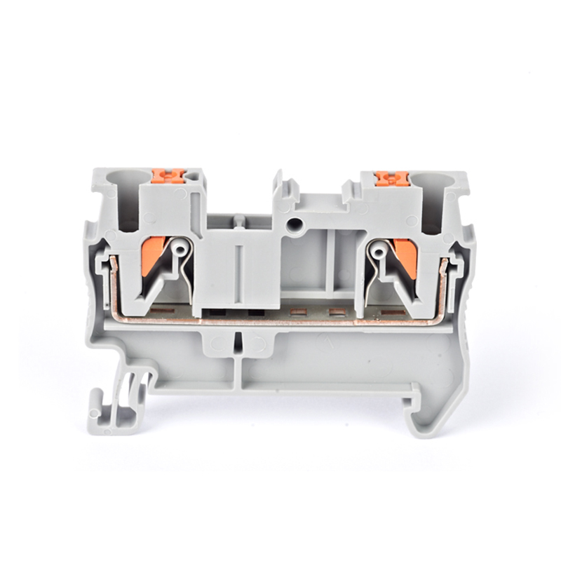 UPT-2.5 PA66 V0 Retardant การออกแบบใหม่ Hot Sell Push In Plug-in การกระจายพลังงานไฟฟ้า Pluggable Din Rail Terminal Blocks