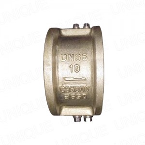 Válvula de retención de oblea de bronce de aluminio JIS10 DN65 C95800